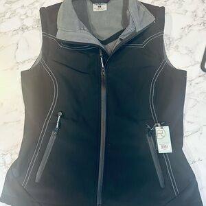 Ropers vest NWT Women's Black Vest with Gray Accents